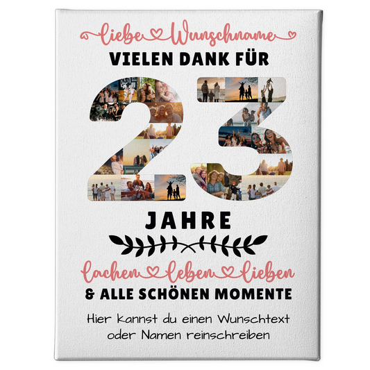 Personalisierte Leinwand 23 Geburtstag Für Sohn Tochter Bruder Neffe Nicht & Schwester 1