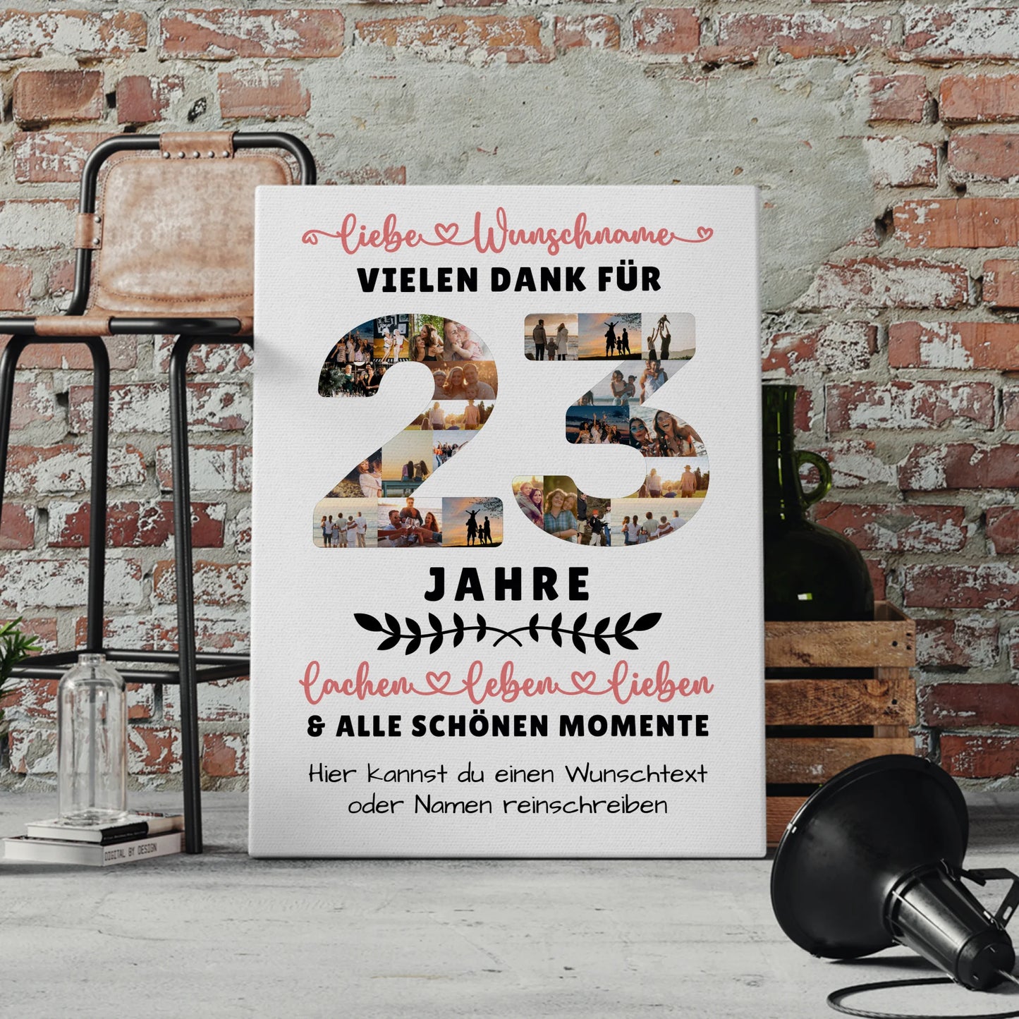Personalisierte Leinwand 23 Geburtstag Für Sohn Tochter Bruder Neffe Nicht & Schwester 4