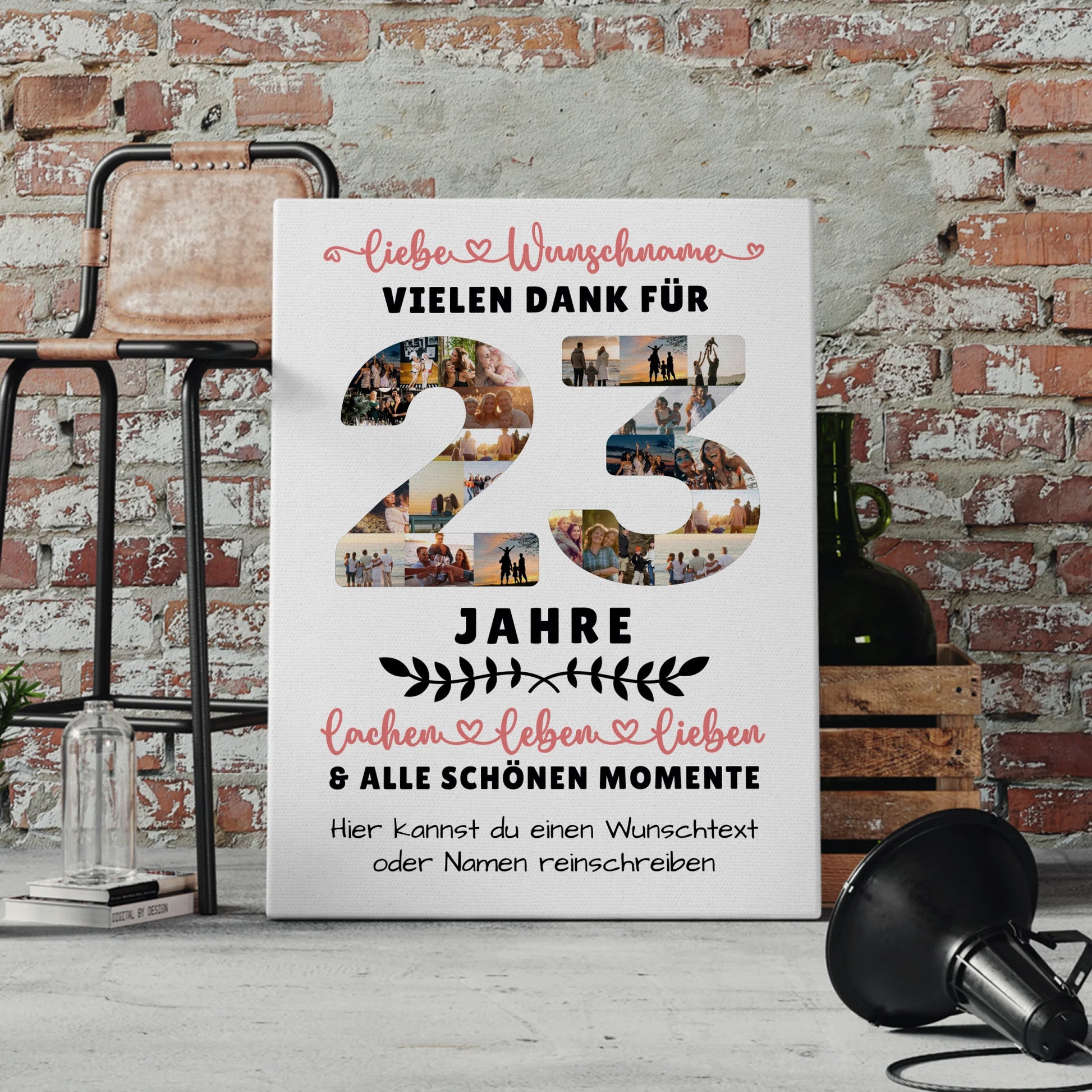 Personalisierte Leinwand 23 Geburtstag Für Sohn Tochter Bruder Neffe Nicht & Schwester 4