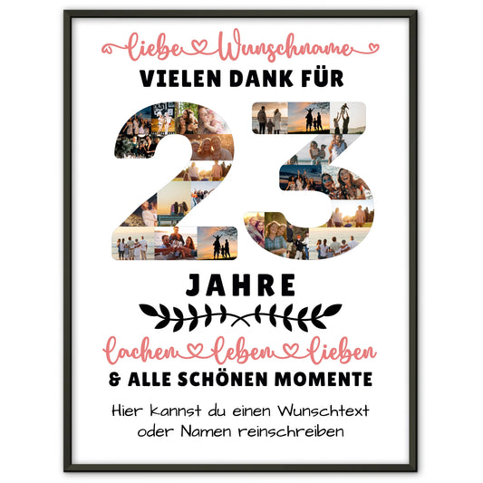 Personalisiertes Poster 23 Geburtstag Für Sohn Tochter Bruder Neffe Nicht & Schwester