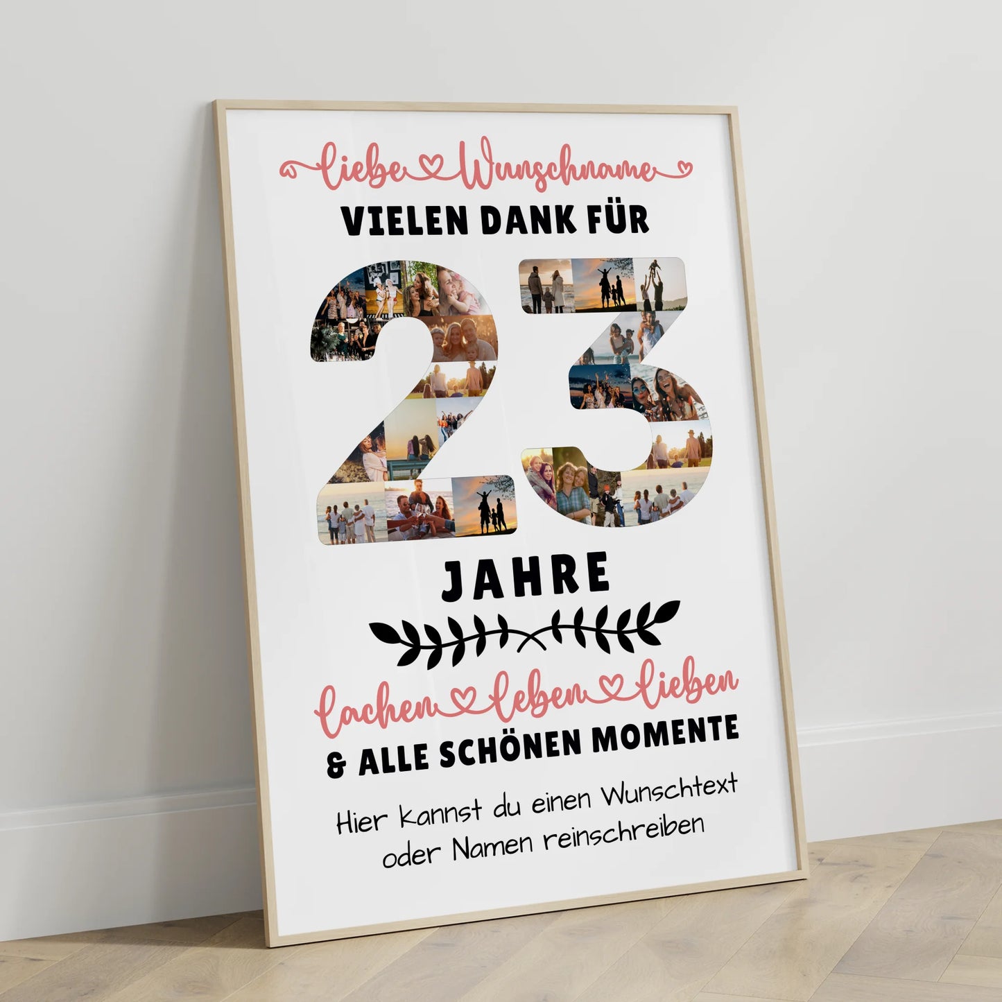 Personalisiertes Poster 23 Geburtstag Für Sohn Tochter Bruder Neffe Nicht & Schwester