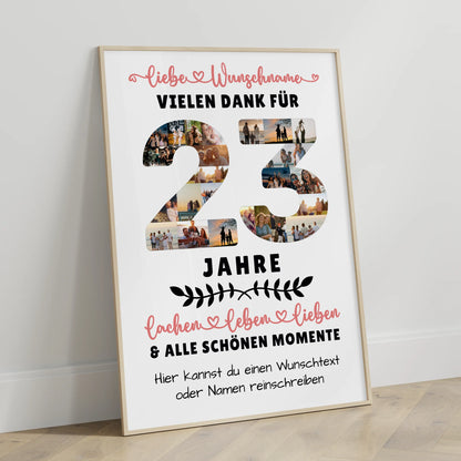 Personalisiertes Poster 23 Geburtstag Für Sohn Tochter Bruder Neffe Nicht & Schwester
