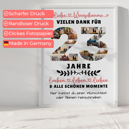 Personalisiertes Poster 23 Geburtstag Für Sohn Tochter Bruder Neffe Nicht & Schwester
