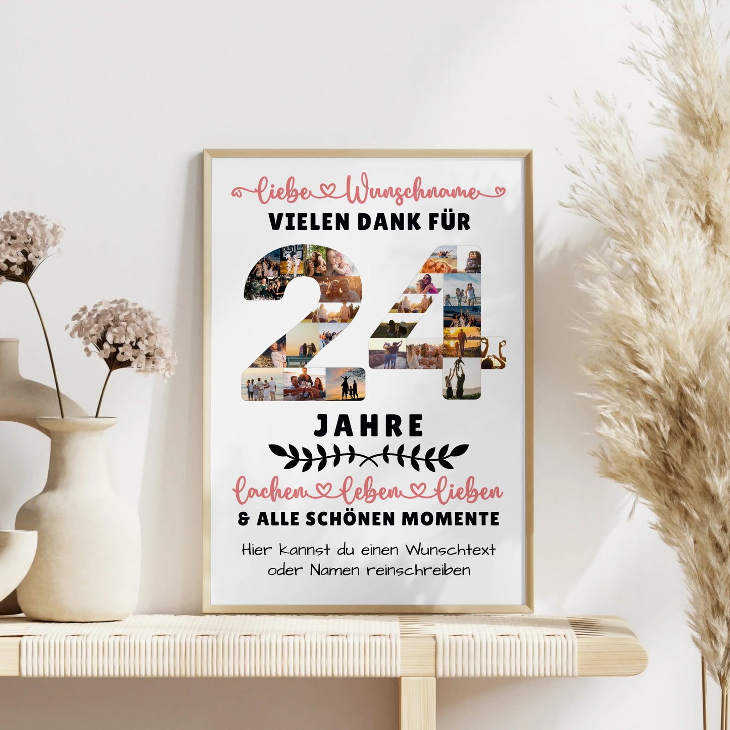 Personalisiertes Poster 24 Geburtstag Für Tochter Sohn Bruder Neffe Nicht & Schwester