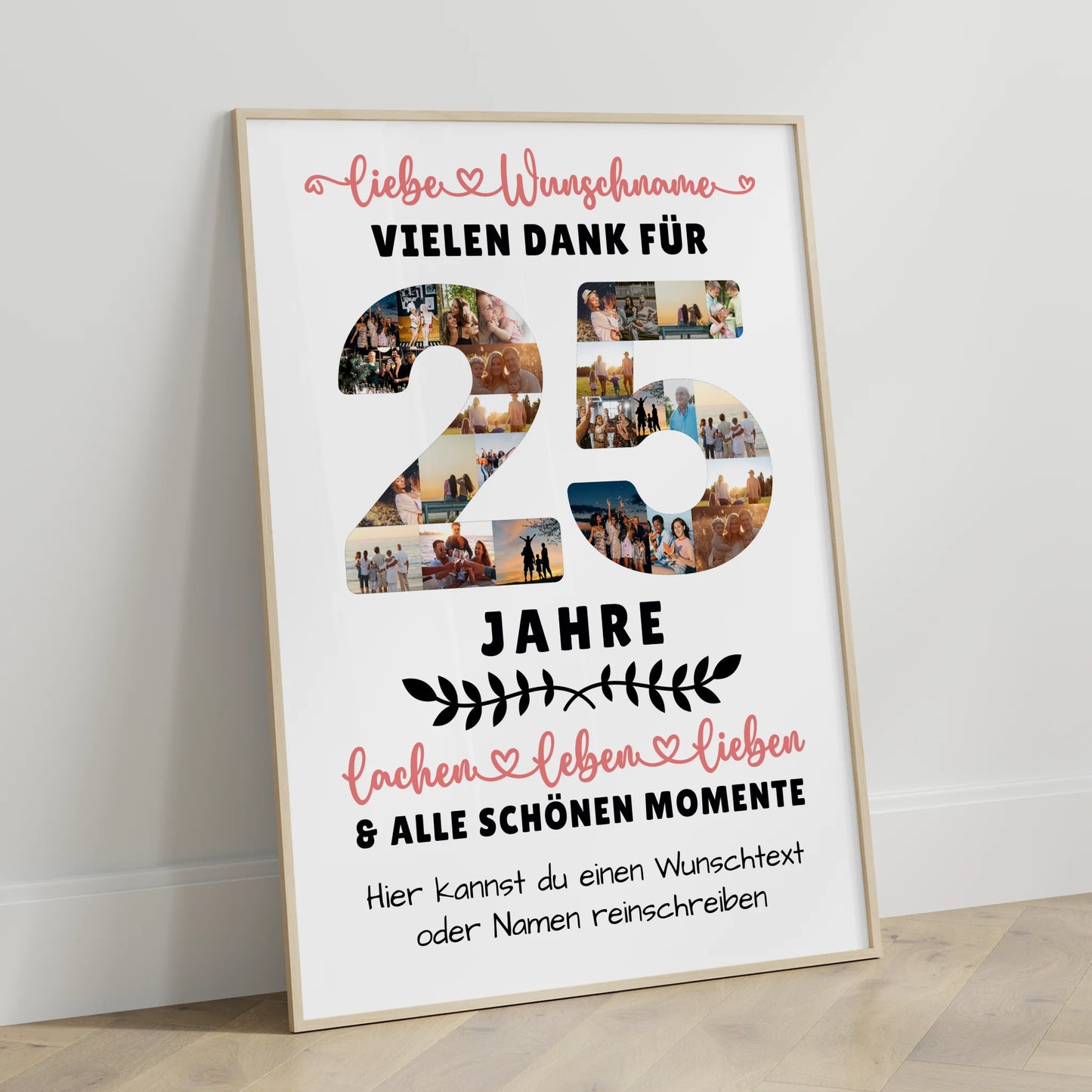 Personalisiertes Poster 25 Geburtstag Für Sohn Tochter Schwester Bruder Neffe & Nichte