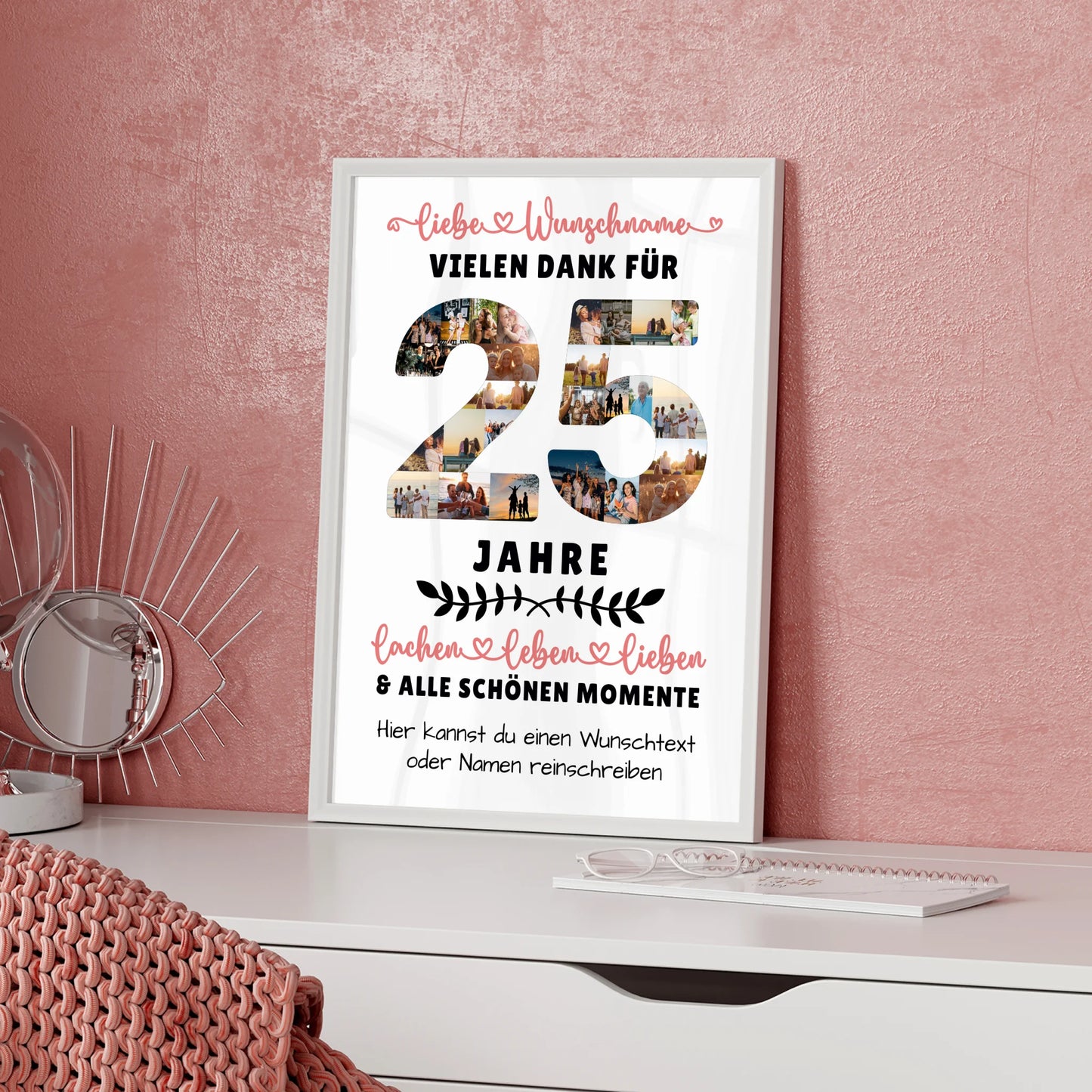 Personalisiertes Poster 25 Geburtstag Für Sohn Tochter Schwester Bruder Neffe & Nichte