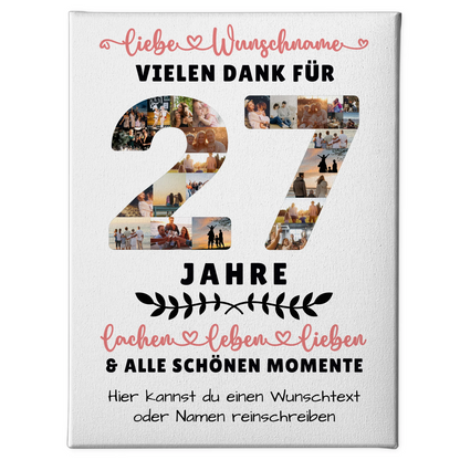 Personalisierte Leinwand 27 Geburtstag Für Sohn Tochter Bruder Schwester Nichte & Neffe 1