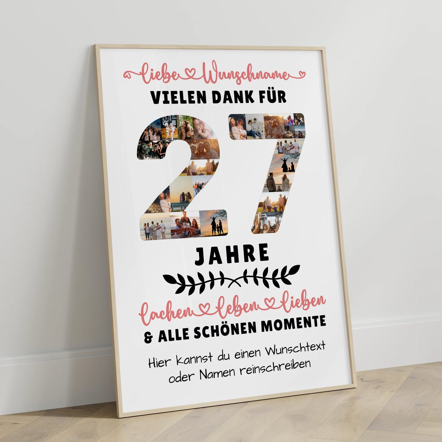 Personalisiertes Poster 27 Geburtstag Für Sohn Tochter Bruder Schwester Nichte & Neffe
