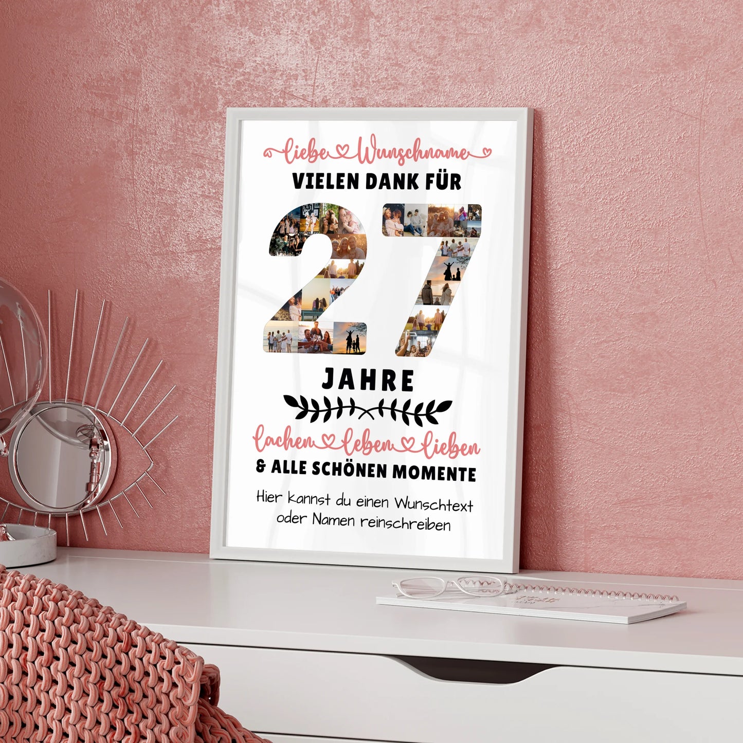 Personalisiertes Poster 27 Geburtstag Für Sohn Tochter Bruder Schwester Nichte & Neffe