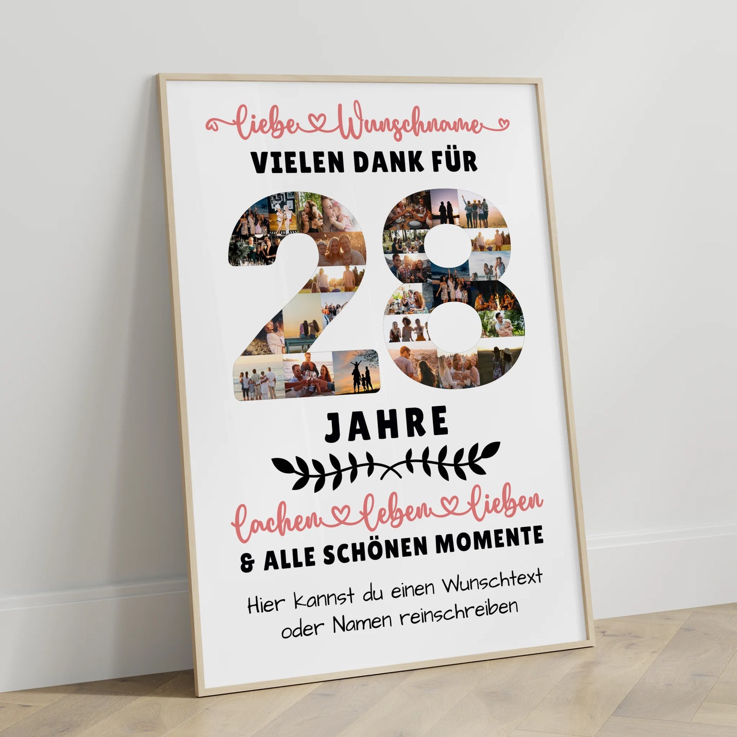 Personalisiertes Poster 28 Geburtstag Für Tochter Sohn Schwester Bruder Nichte & Neffe
