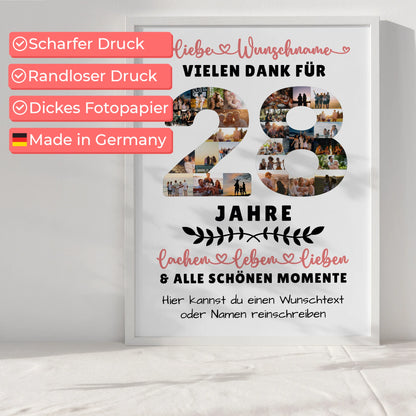 Personalisiertes Poster 28 Geburtstag Für Tochter Sohn Schwester Bruder Nichte & Neffe