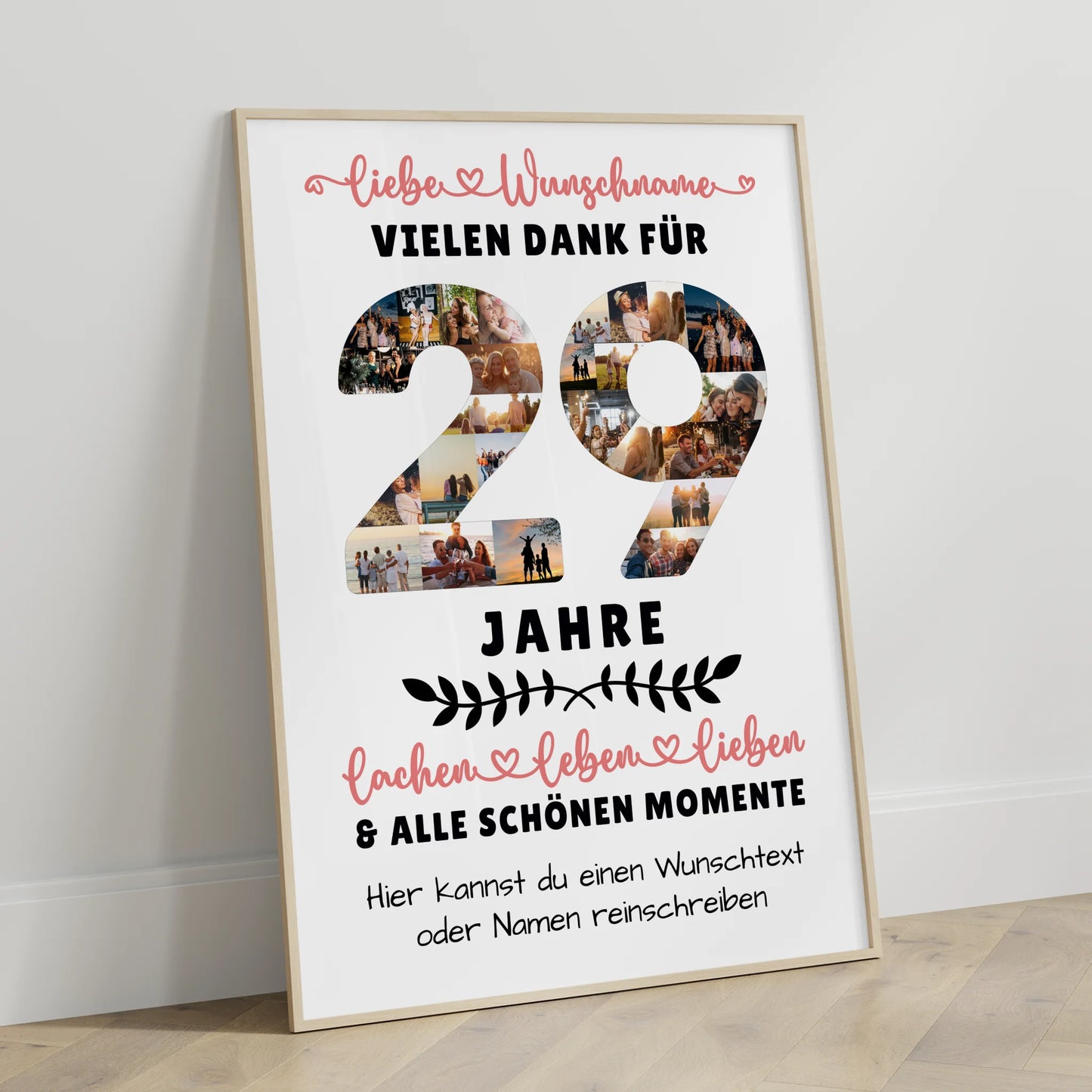 Personalisiertes Poster 29 Geburtstag Für Sohn Tochter Bruder Neffe Nicht & Schwester