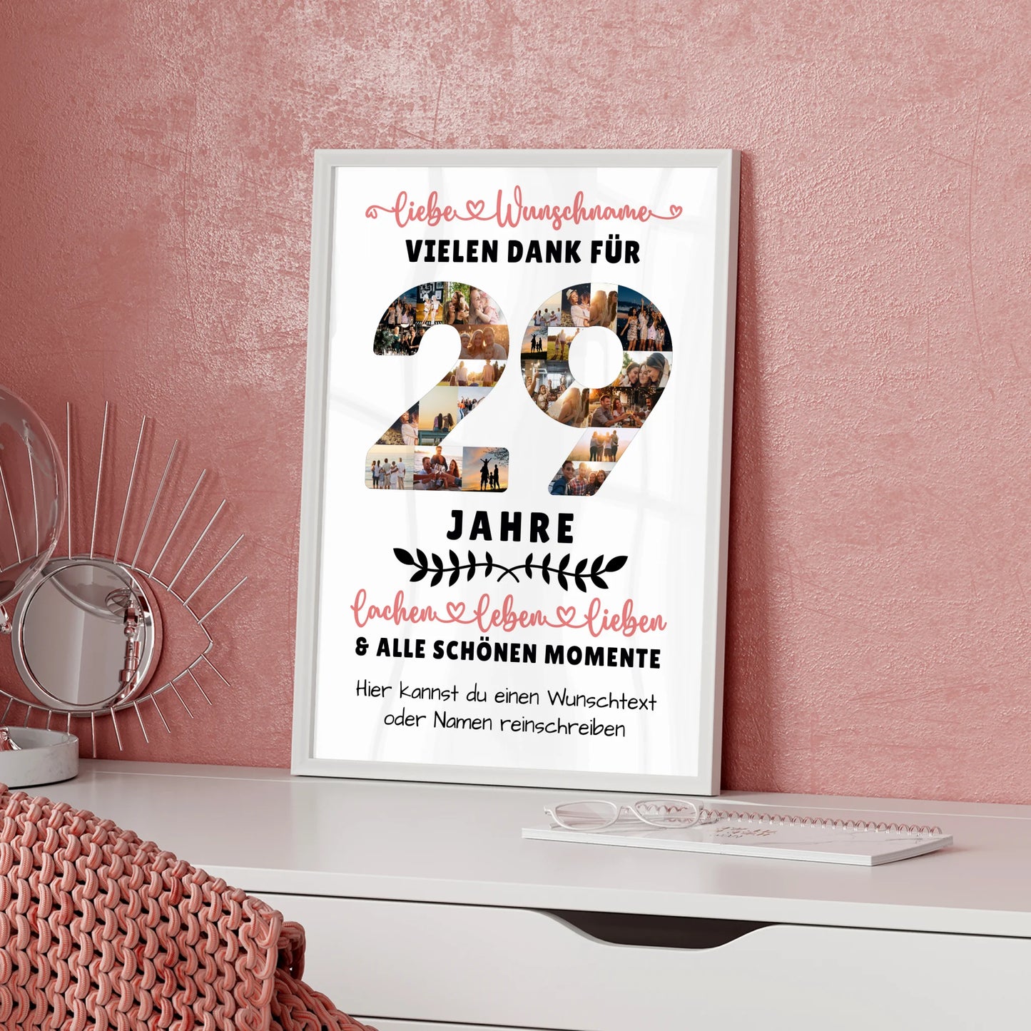 Personalisiertes Poster 29 Geburtstag Für Sohn Tochter Bruder Neffe Nicht & Schwester