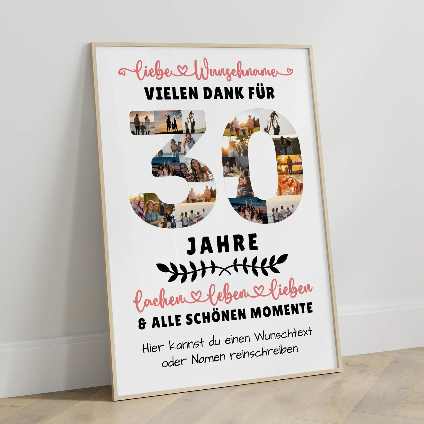 Personalisiertes Poster 30 Geburtstag Für Tochter Sohn Bruder Neffe Nicht & Schwester