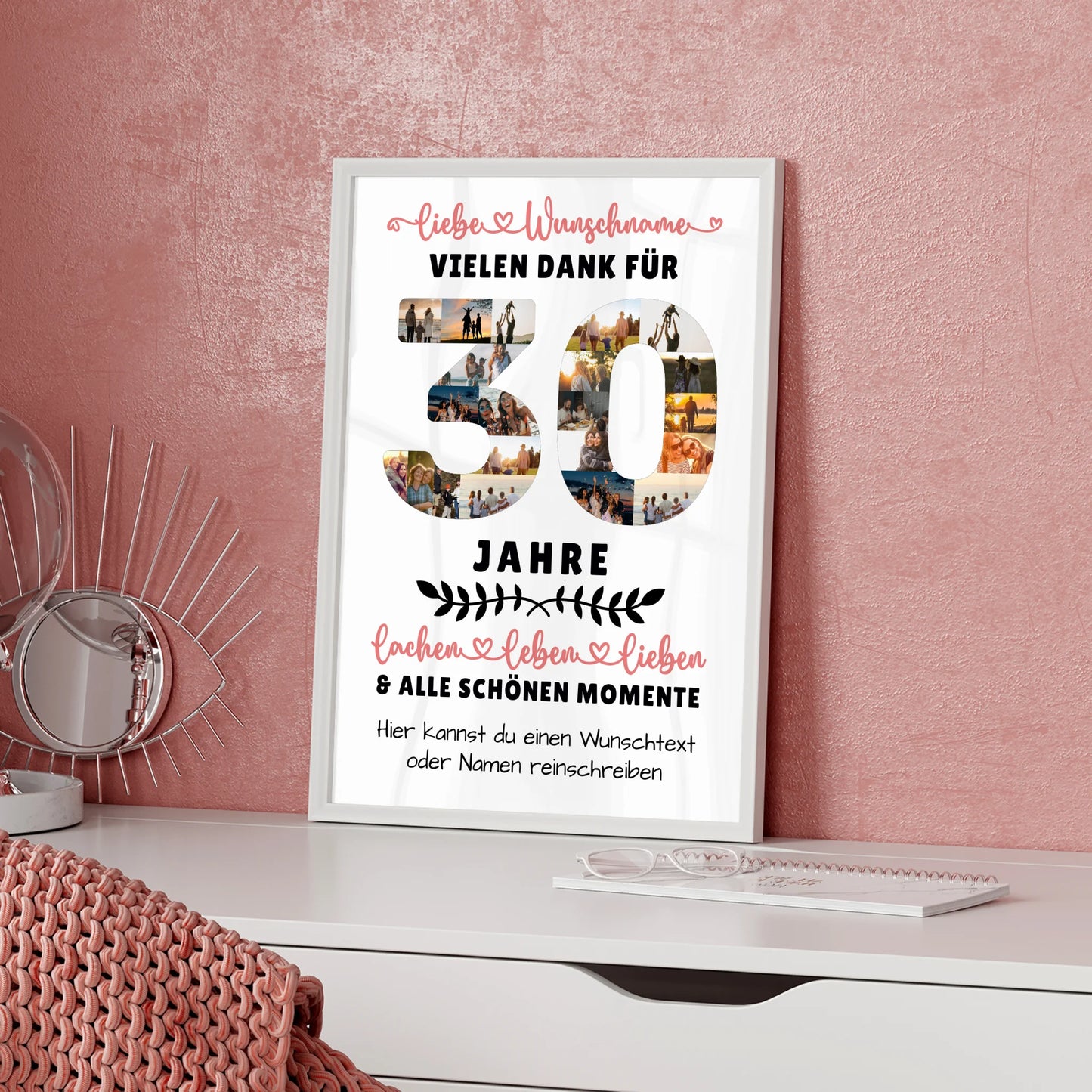 Personalisiertes Poster 30 Geburtstag Für Tochter Sohn Bruder Neffe Nicht & Schwester