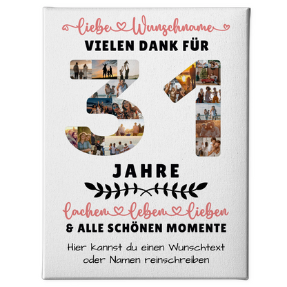 Personalisierte Leinwand 31 Geburtstag Für Sohn Tochter Schwester Bruder Neffe & Nichte 1