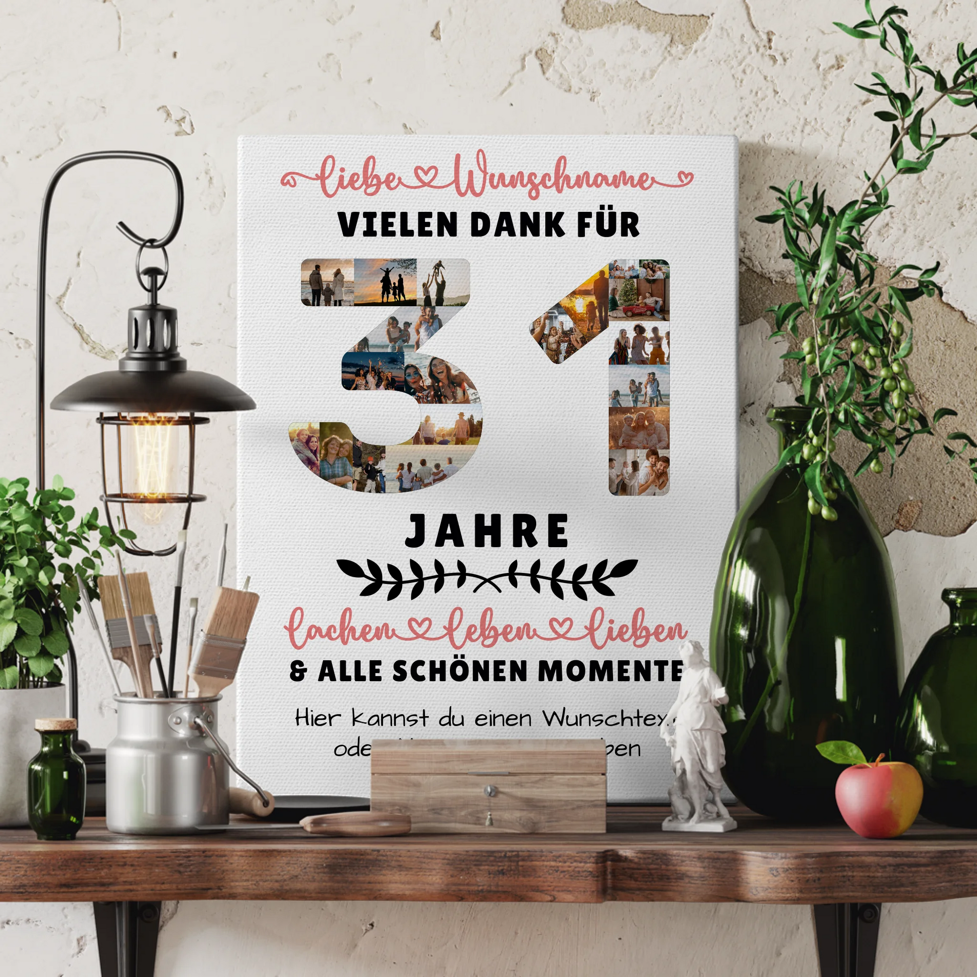 Personalisierte Leinwand 31 Geburtstag Für Sohn Tochter Schwester Bruder Neffe & Nichte 3