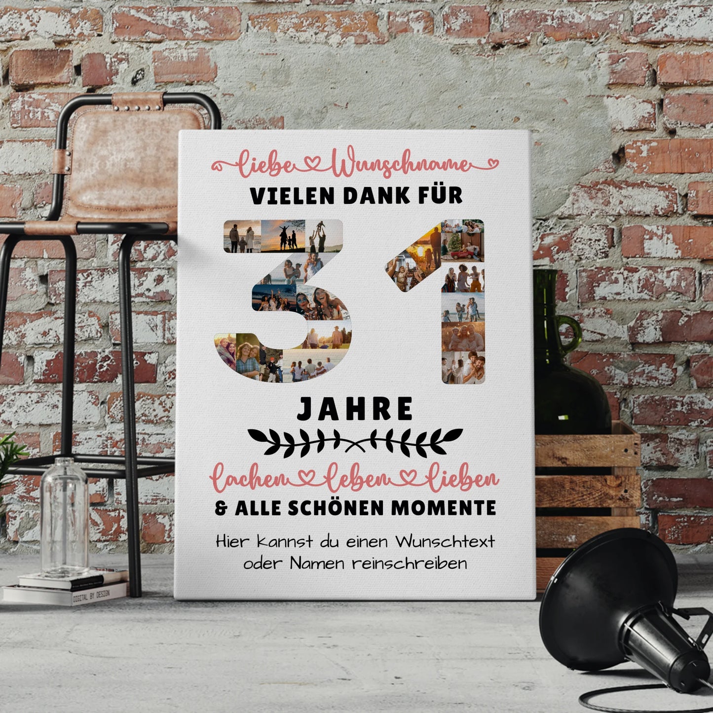 Personalisierte Leinwand 31 Geburtstag Für Sohn Tochter Schwester Bruder Neffe & Nichte 4