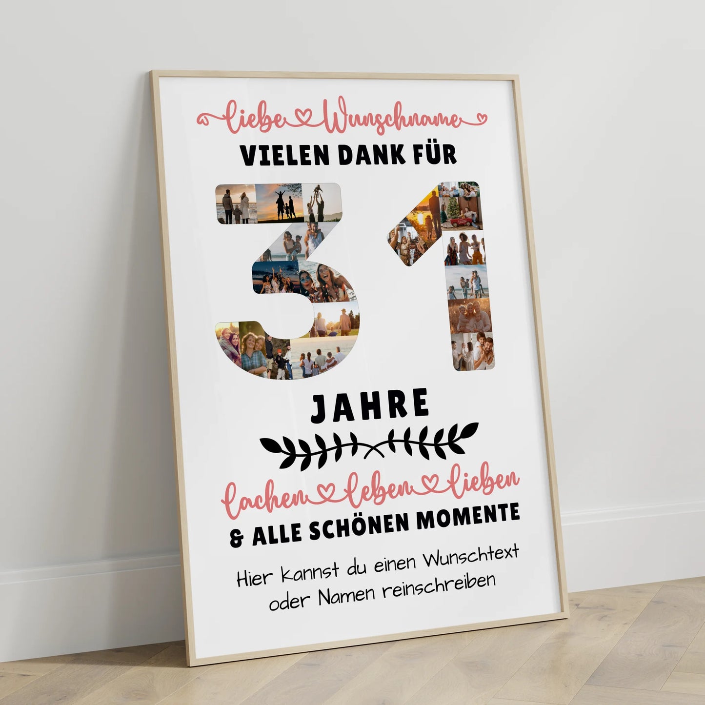 Personalisiertes Poster 31 Geburtstag Für Sohn Tochter Schwester Bruder Neffe & Nichte