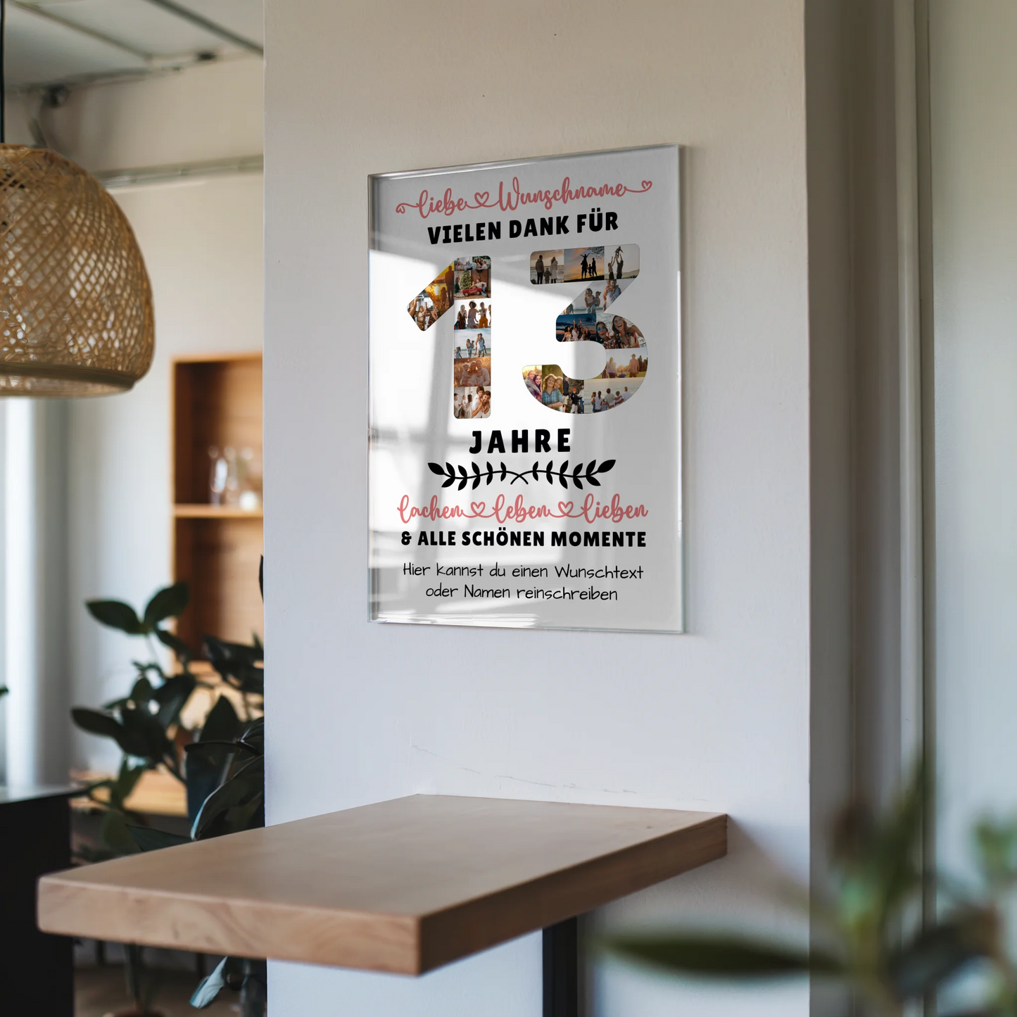 Acrylglasbild Personalisiert 13 Geburtstag Für Sohn Tochter Schwester Bruder Neffe & Nichte