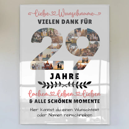 Personalisiertes Acrylglasbild 29 Geburtstag Für Sohn Tochter Bruder Neffe Nicht & Schwester