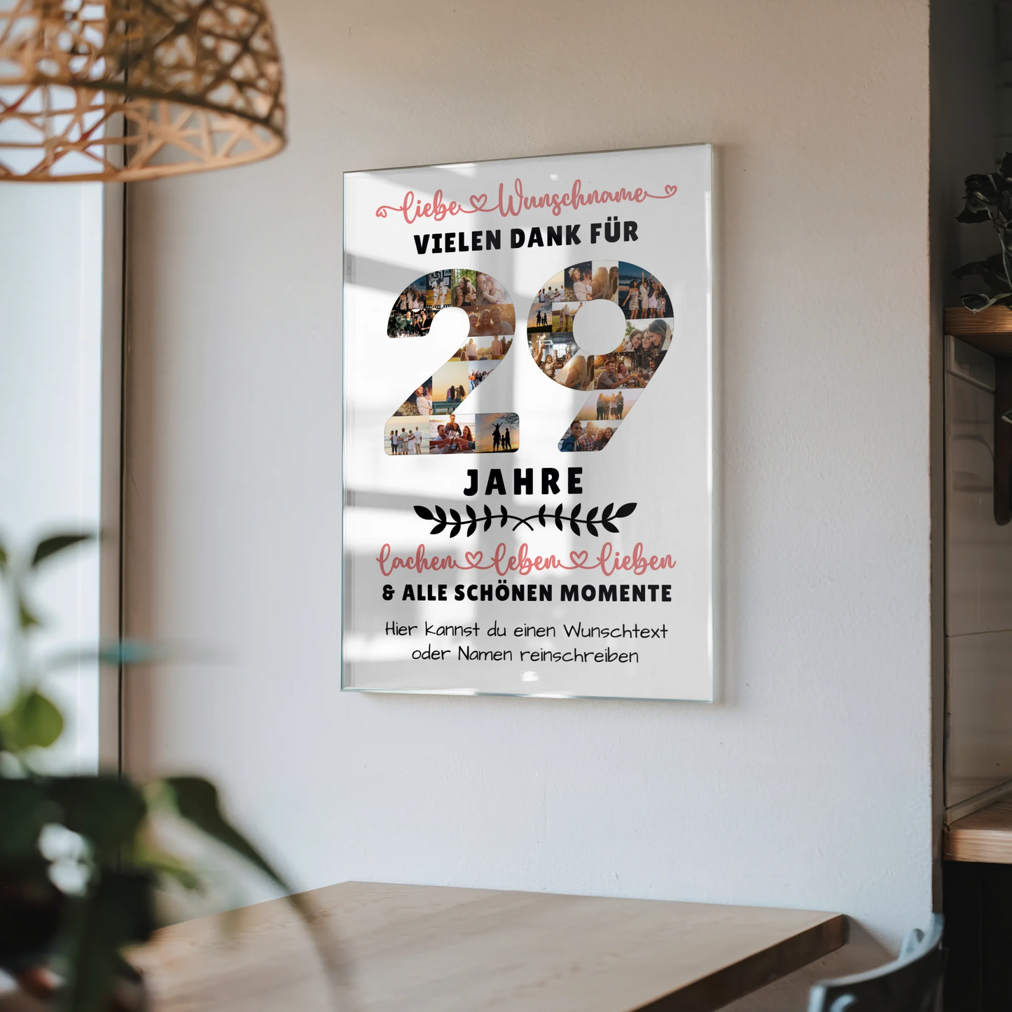 Personalisiertes Acrylglasbild 29 Geburtstag Für Sohn Tochter Bruder Neffe Nicht & Schwester