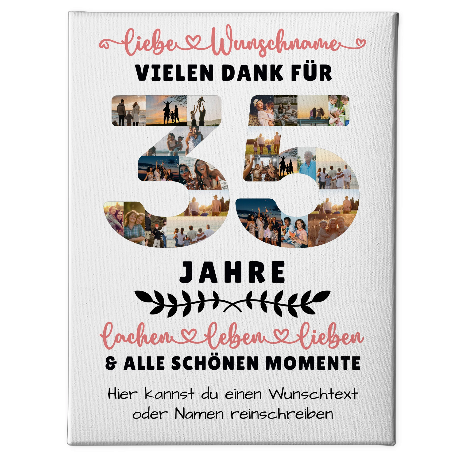 Personalisierte Leinwand 35 Geburtstag Für Sohn Tochter Bruder Neffe Nicht & Schwester 1