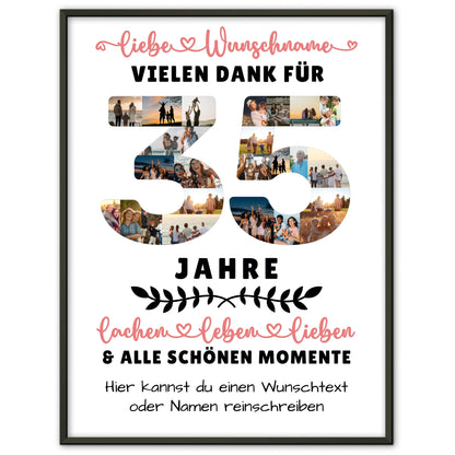 Personalisiertes Poster 35 Geburtstag Für Sohn Tochter Bruder Neffe Nicht & Schwester