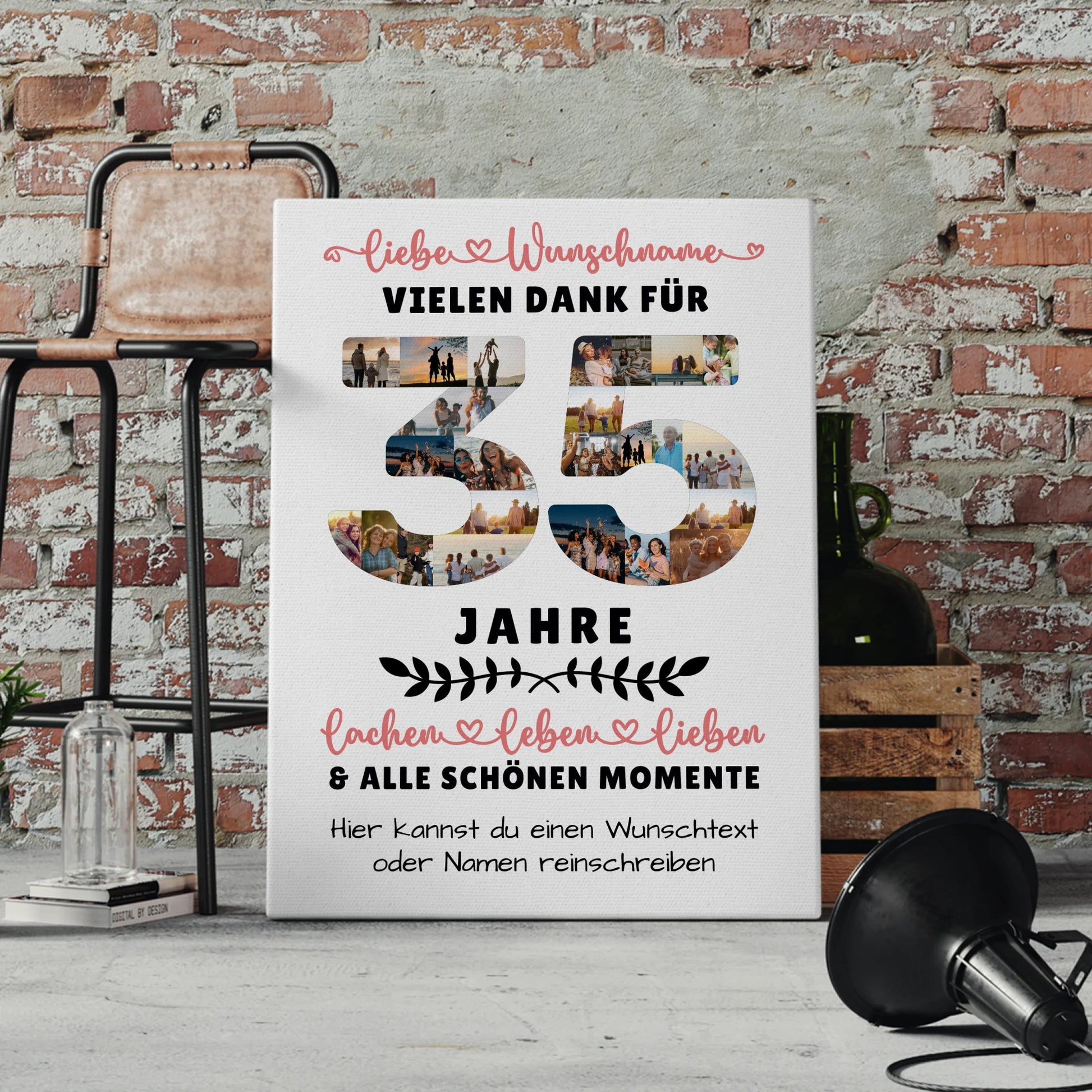 Personalisierte Leinwand 35 Geburtstag Für Sohn Tochter Bruder Neffe Nicht & Schwester 4