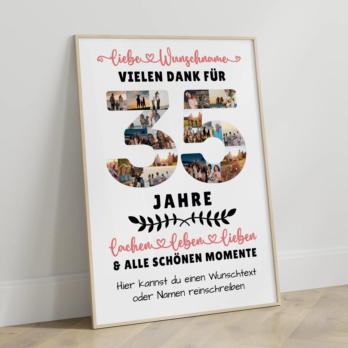 Personalisiertes Poster 35 Geburtstag Für Sohn Tochter Bruder Neffe Nicht & Schwester