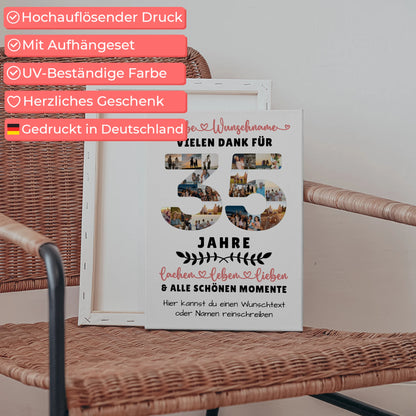 Personalisierte Leinwand 35 Geburtstag Für Sohn Tochter Bruder Neffe Nicht & Schwester 5