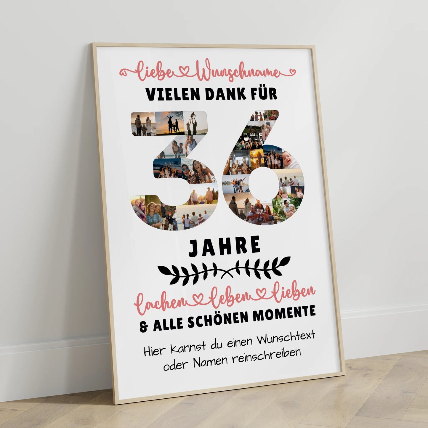 Personalisiertes Poster 36 Geburtstag Für Tochter Sohn Bruder Neffe Nicht & Schwester