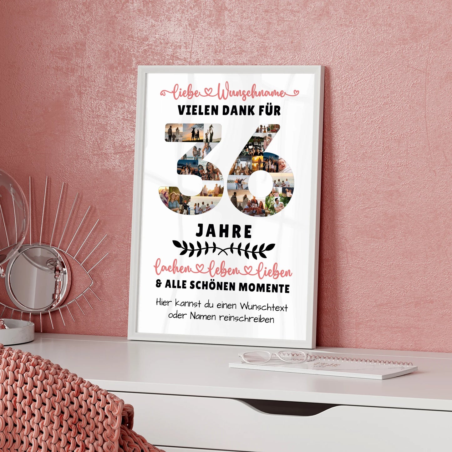 Personalisiertes Poster 36 Geburtstag Für Tochter Sohn Bruder Neffe Nicht & Schwester