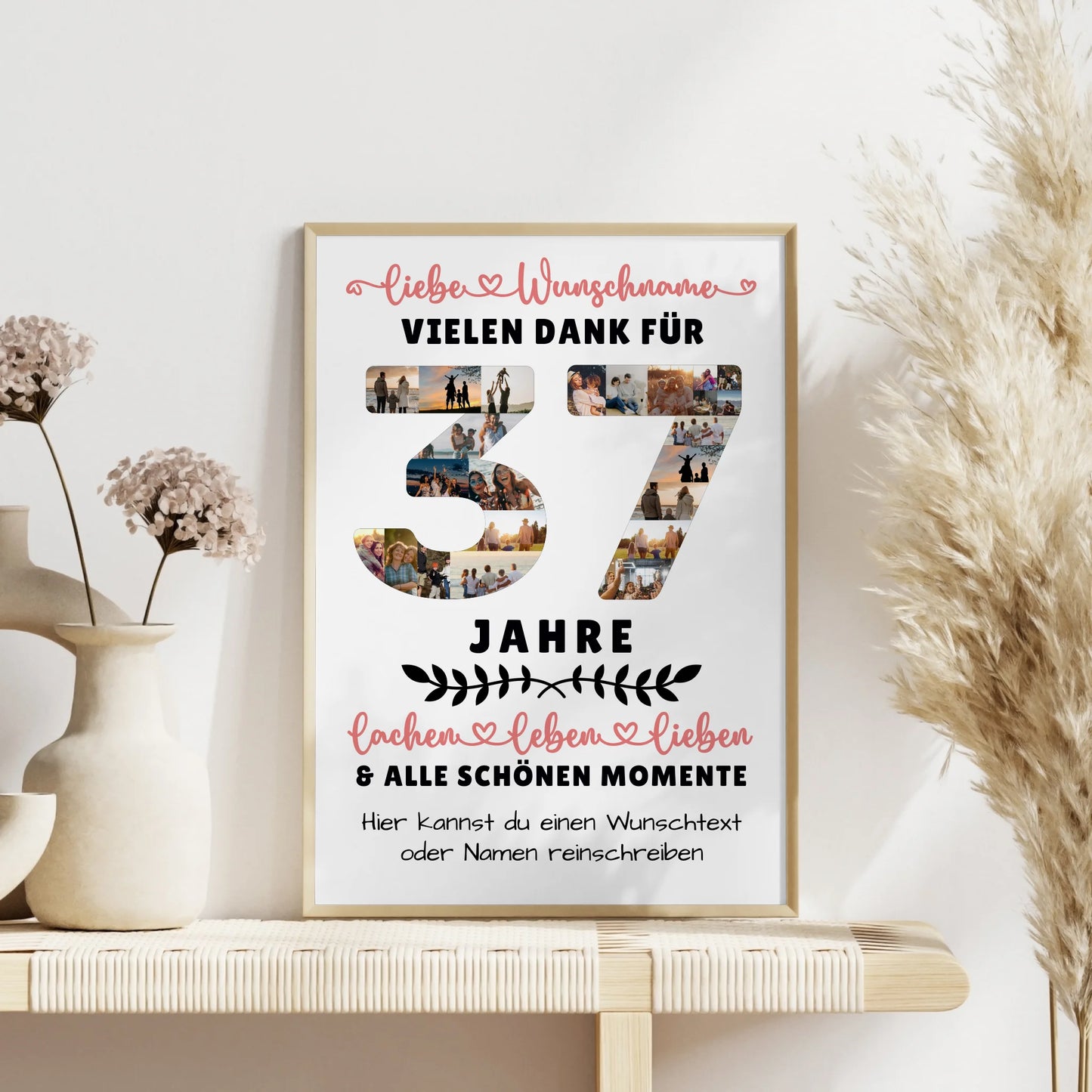 Personalisiertes Poster 37 Geburtstag Für Sohn Tochter Schwester Bruder Neffe & Nichte