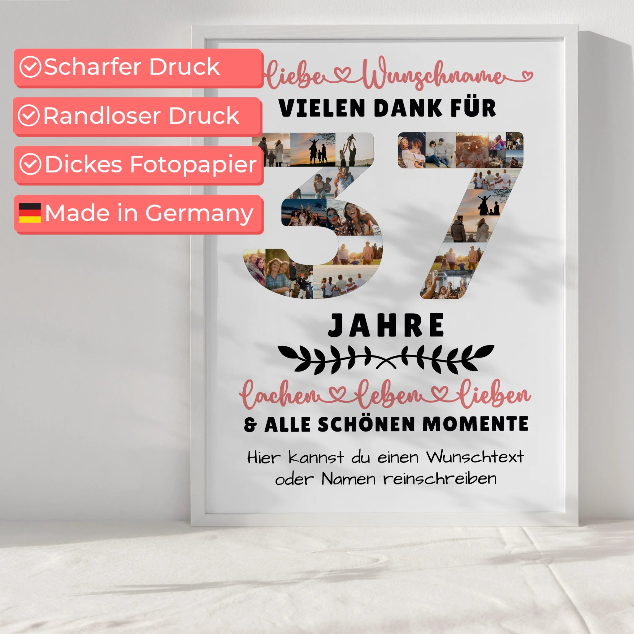 Geburtstagskissenbezug Mit Zahl 10-100 – Personalisiertes Geschenk Für Frauen, Männer, Teens, Aus Leinen, 45x45 Cm