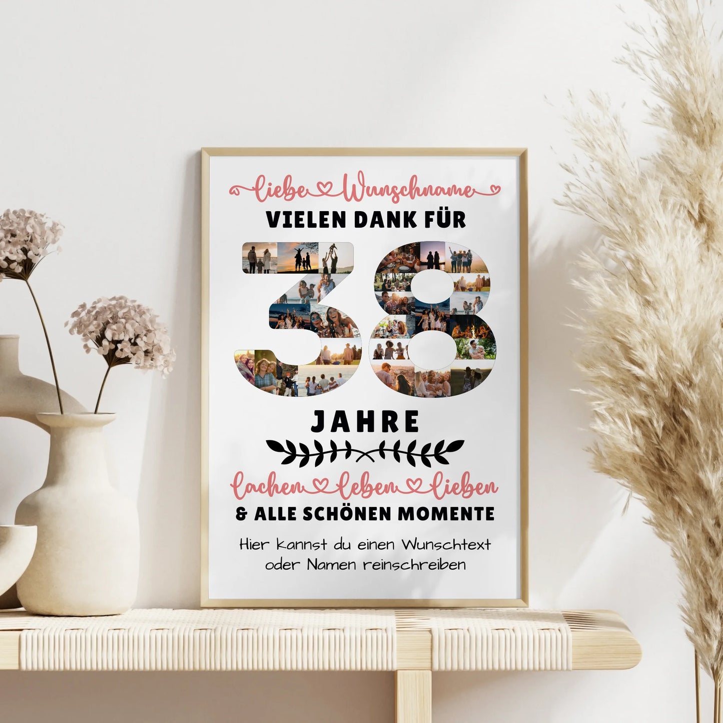 Personalisiertes Poster 38 Geburtstag Für Mama Papa Schwester & Bruder