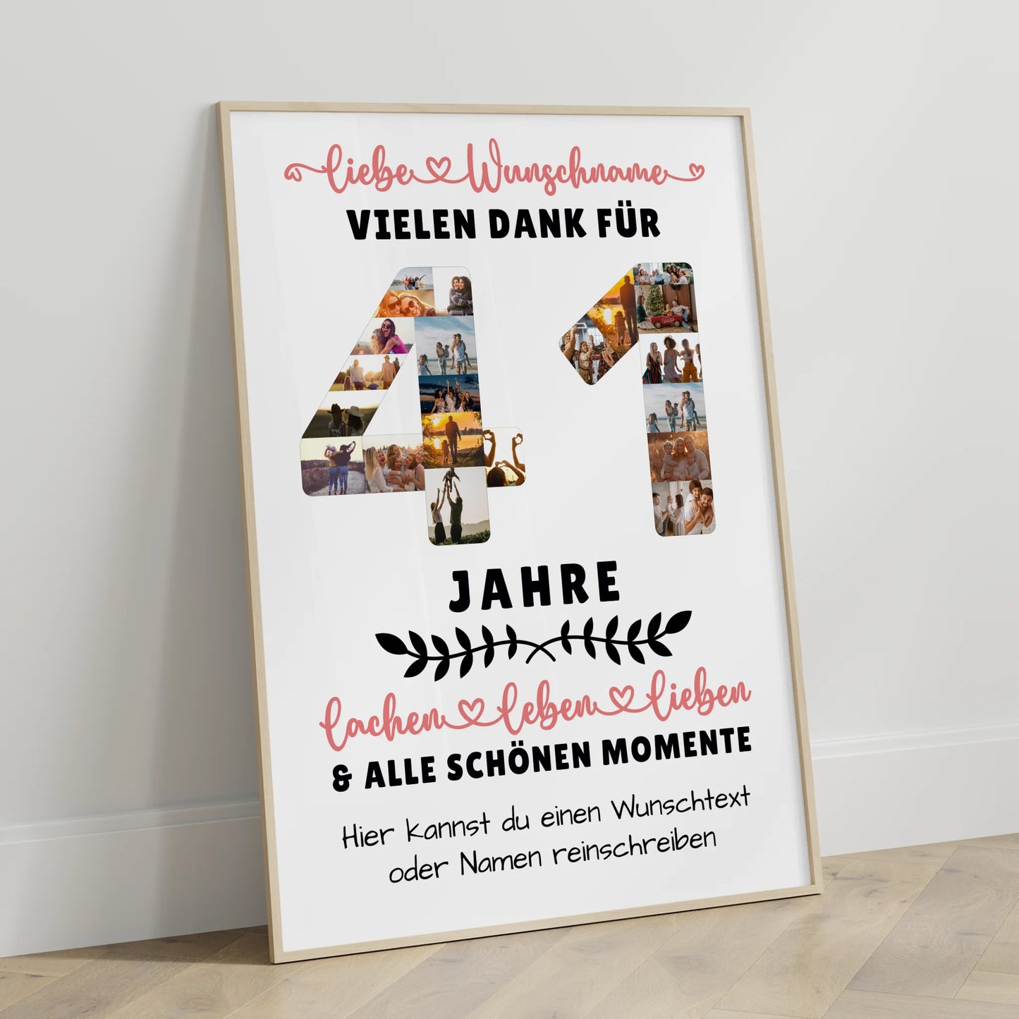 Personalisiertes Poster 41 Geburtstag Für Bruder Schwester Papa & Mama