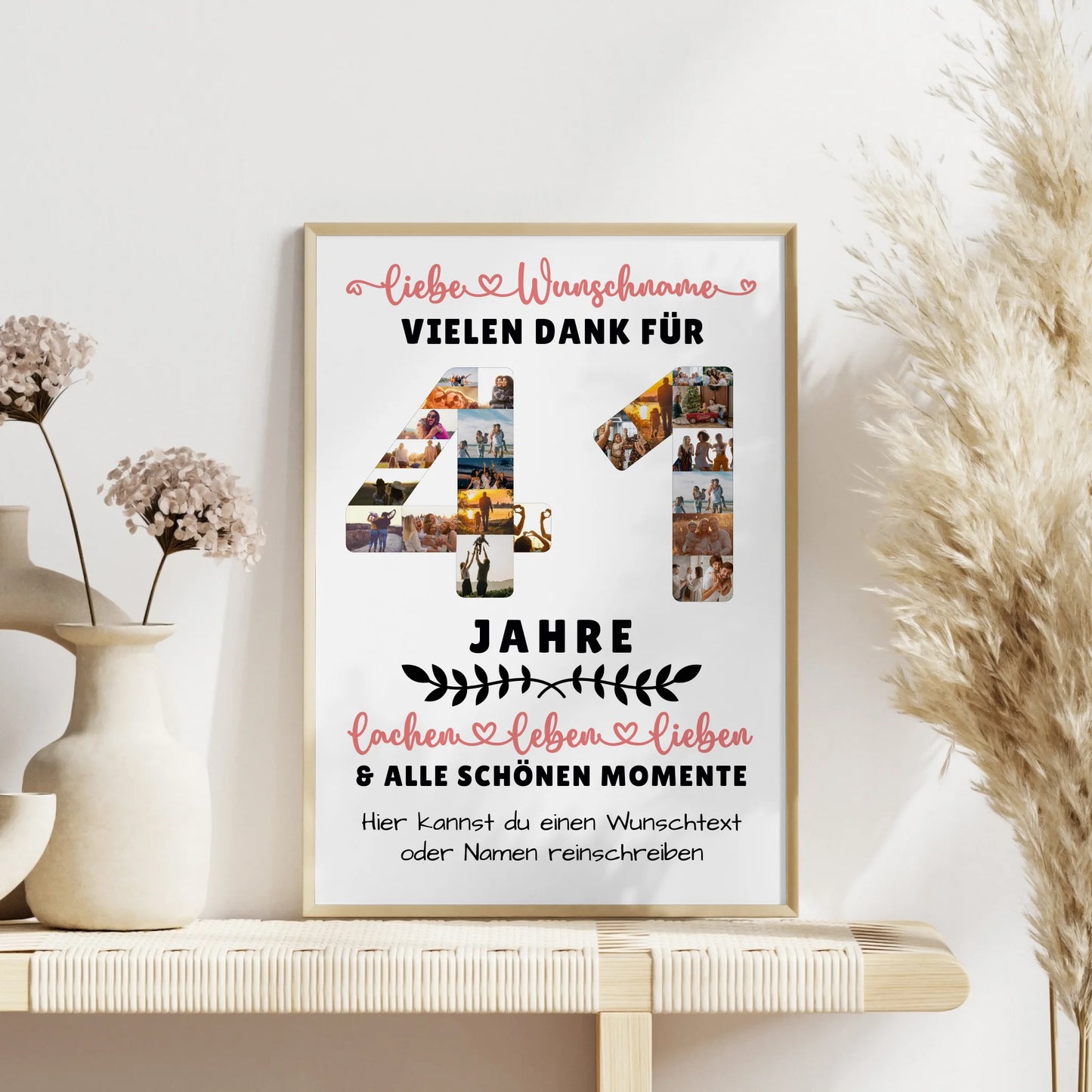 Personalisiertes Poster 41 Geburtstag Für Bruder Schwester Papa & Mama