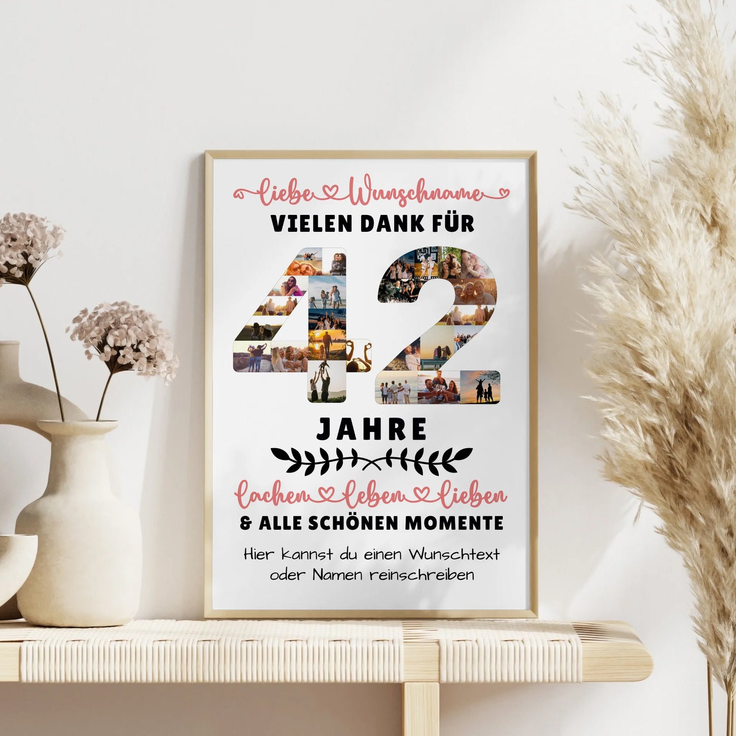 Personalisiertes Poster 42 Geburtstag Für Bruder Schwester Mama & Papa