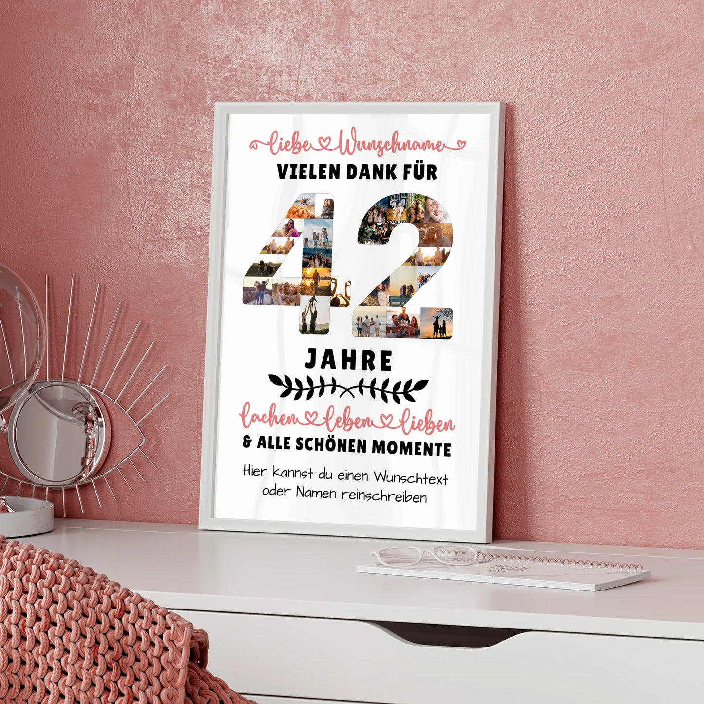 Personalisiertes Poster 42 Geburtstag Für Bruder Schwester Mama & Papa