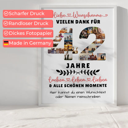 Personalisiertes Poster 42 Geburtstag Für Bruder Schwester Mama & Papa