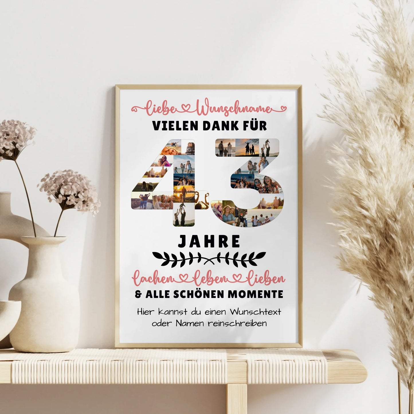 Personalisiertes Poster 43 Geburtstag Für Schwester Bruder Mama & Papa