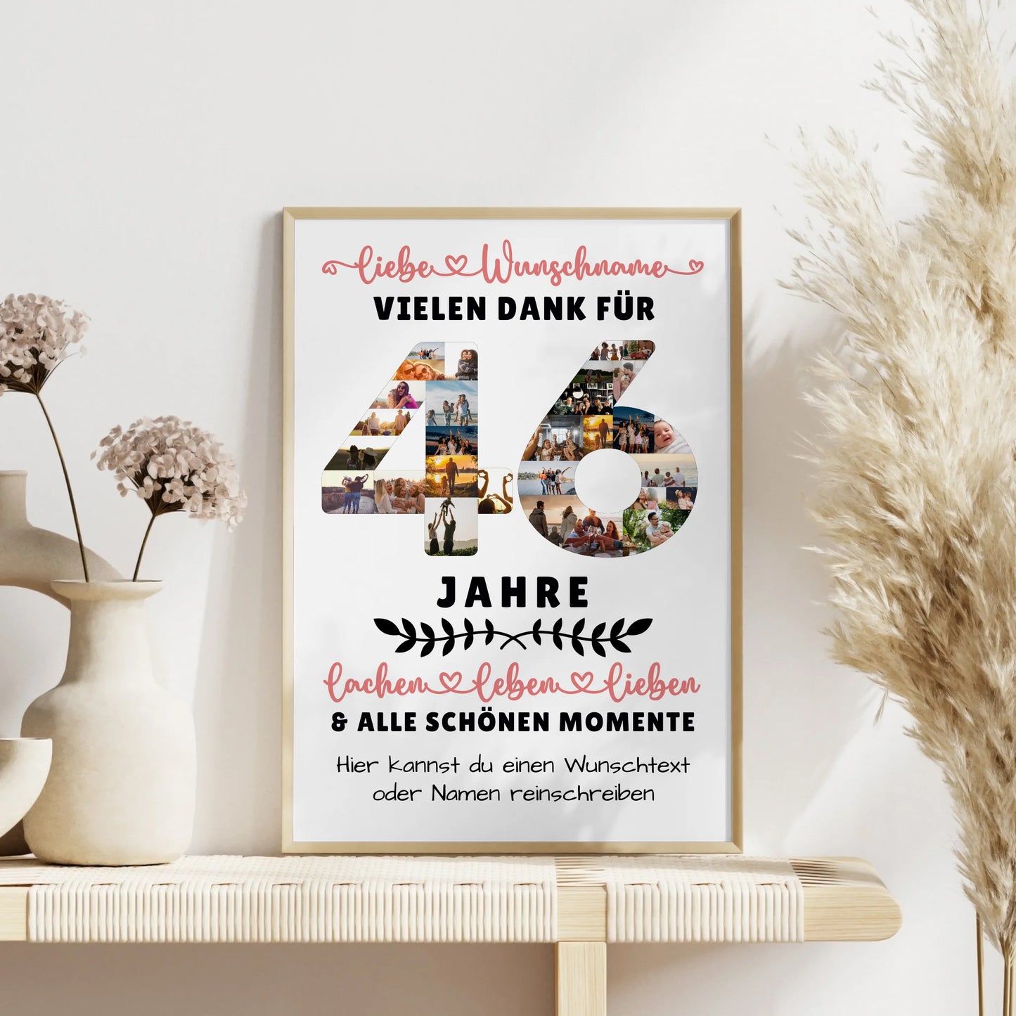 Personalisiertes Poster 46 Geburtstag Für Papa Mama Schwester & Bruder