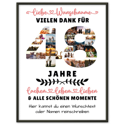 Personalisiertes Poster 48 Geburtstag Für Bruder Schwester Papa & Mama