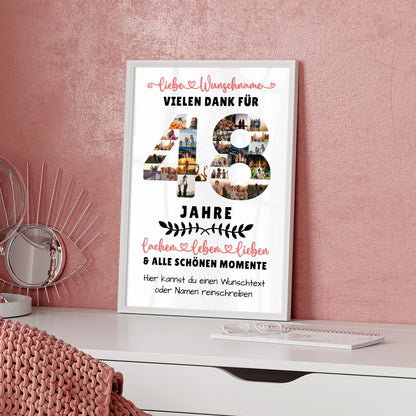 Personalisiertes Poster 48 Geburtstag Für Bruder Schwester Papa & Mama