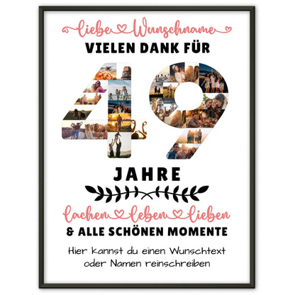 Personalisiertes Poster 49 Geburtstag Für Bruder Schwester Mama & Papa