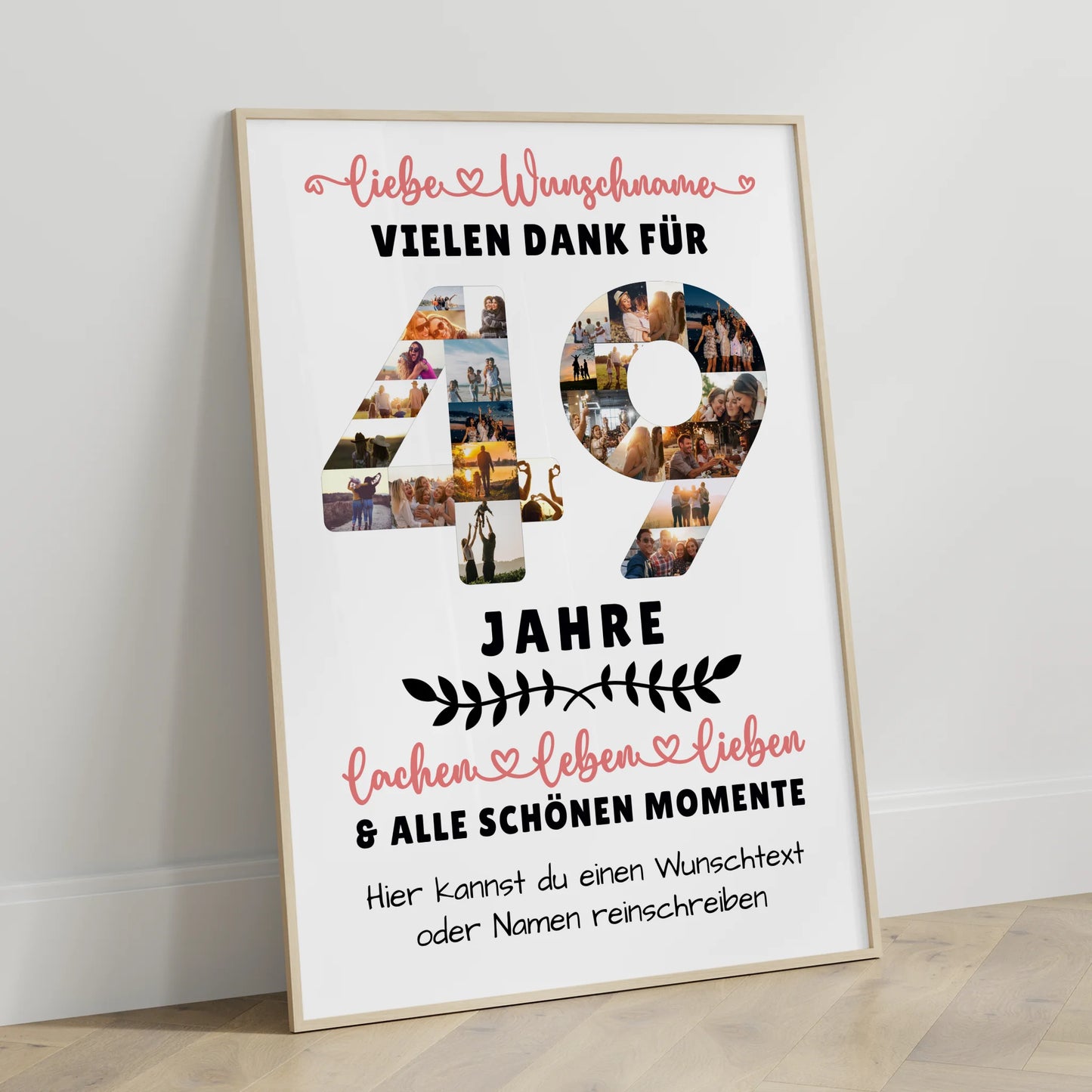 Personalisiertes Poster 49 Geburtstag Für Bruder Schwester Mama & Papa