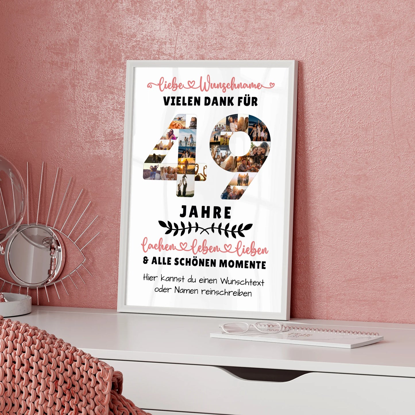 Personalisiertes Poster 49 Geburtstag Für Bruder Schwester Mama & Papa