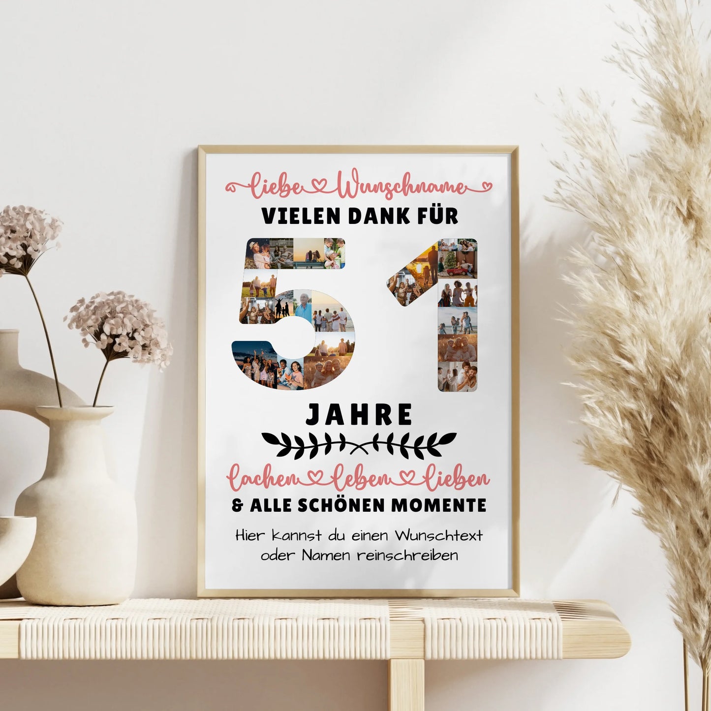 Personalisiertes Poster 51 Geburtstag Für Schwester Bruder Papa & Mama