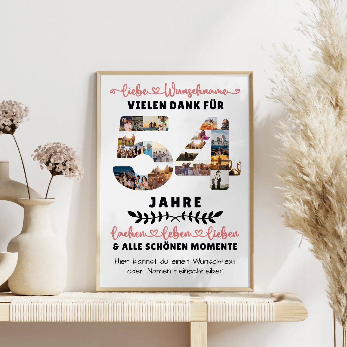 Personalisiertes Poster 54 Geburtstag Für Papa Mama Bruder & Schwester